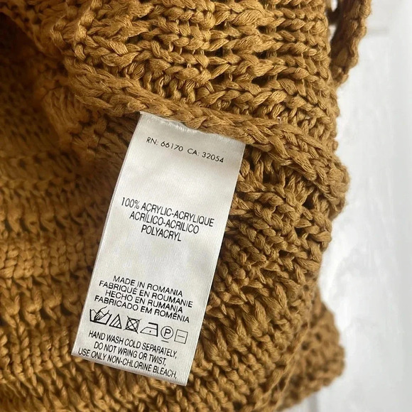 Moth by Anthropology knitted lightweight sweater tan beige color - Picture 8 of 9